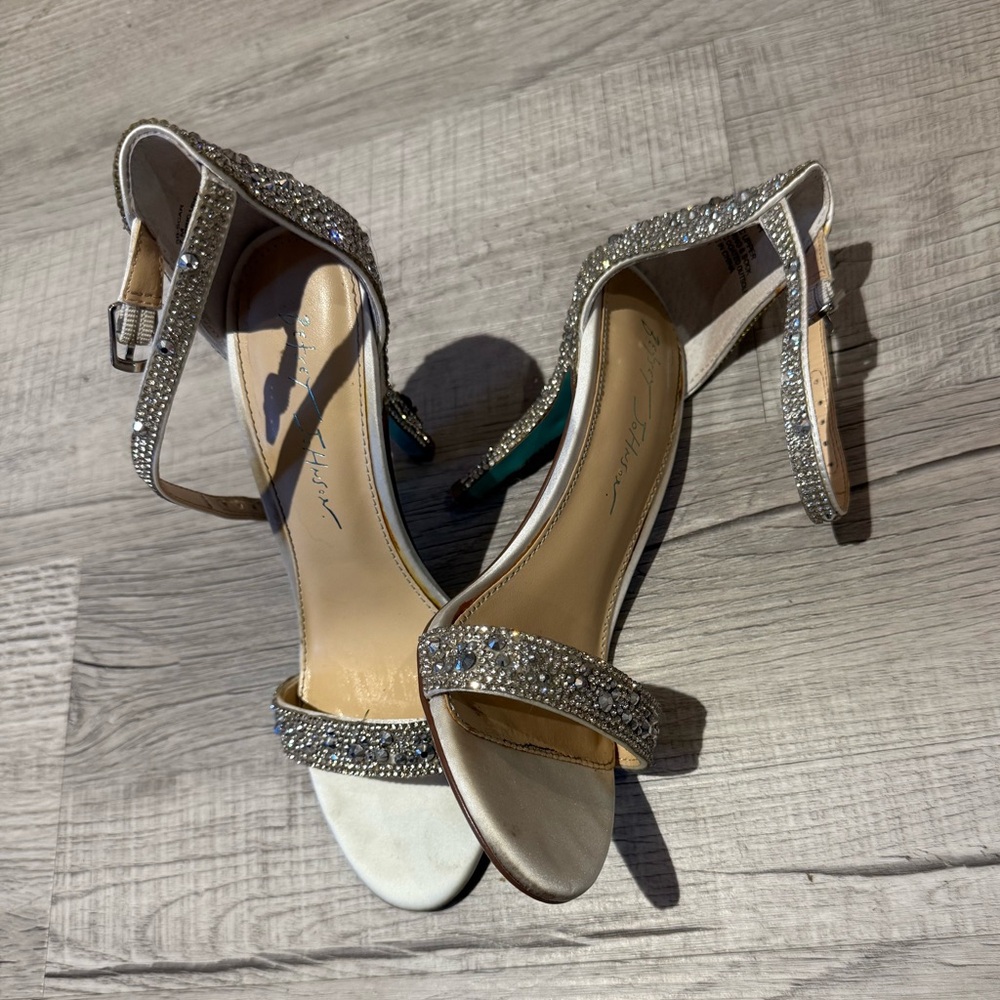 Betsey Johnston Rhinestone Heel - (Blue Bottoms) Size 7